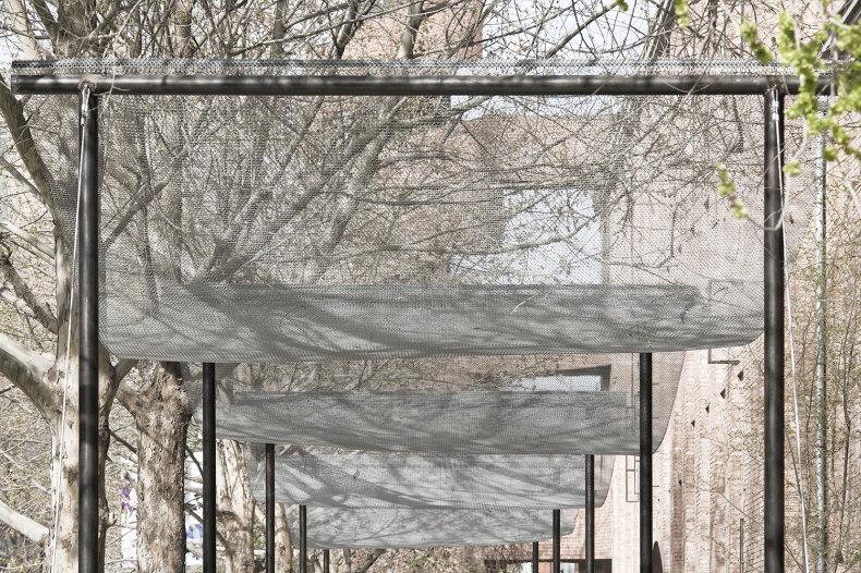 Spiral Weave Mesh applications: Metal mesh ceiling